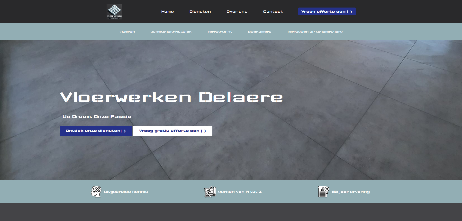 Vloerwerken Delaere Homepage